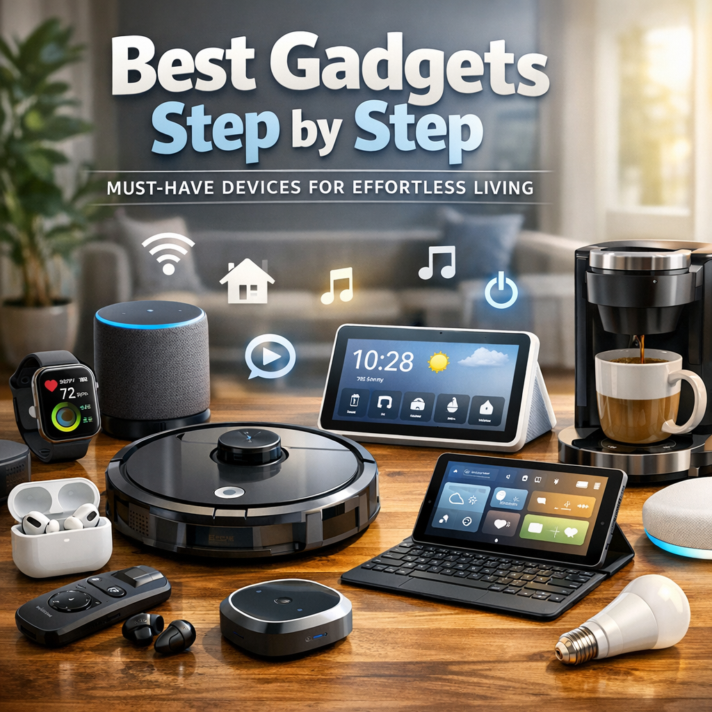 Illustration of Best Gadgets Step by Step: Must-Have Devices for Effortless Living