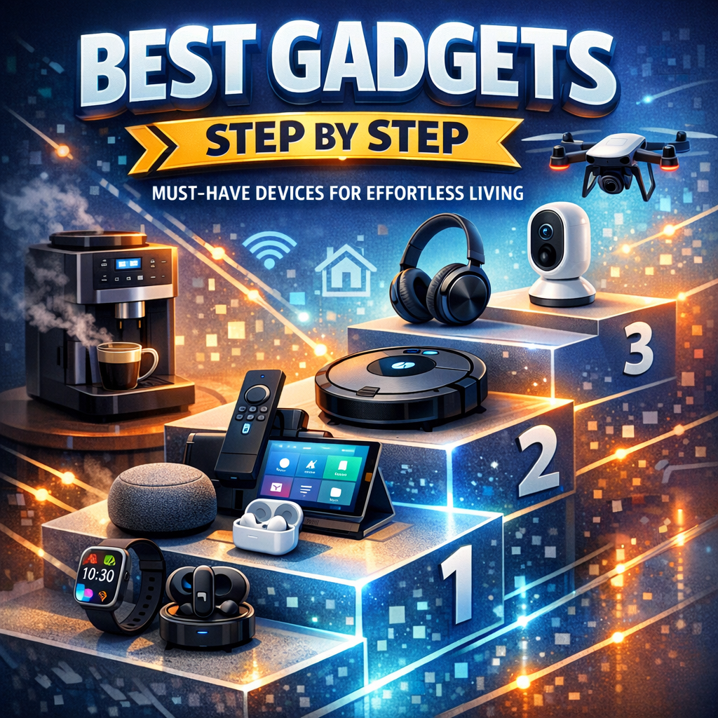 Illustration of Best Gadgets Step by Step: Must-Have Devices for Effortless Living