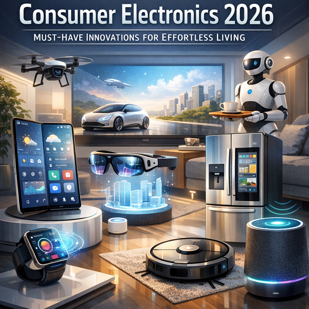 Illustration of Consumer Electronics 2026: Must-Have Innovations for Effortless Living