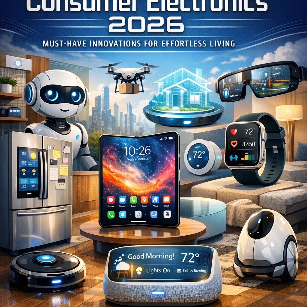 Illustration of Consumer Electronics 2026: Must-Have Innovations for Effortless Living