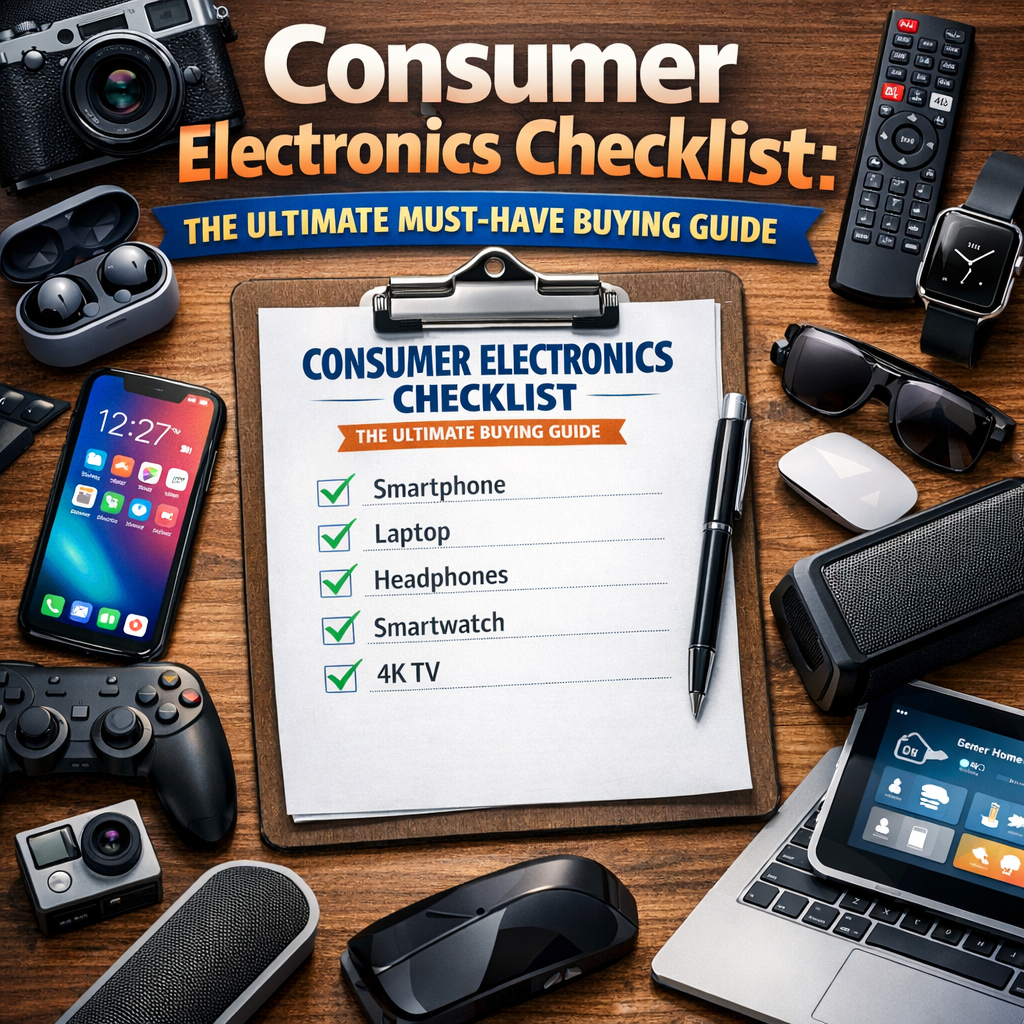 Illustration of Consumer Electronics Checklist: The Ultimate Must-Have Buying Guide