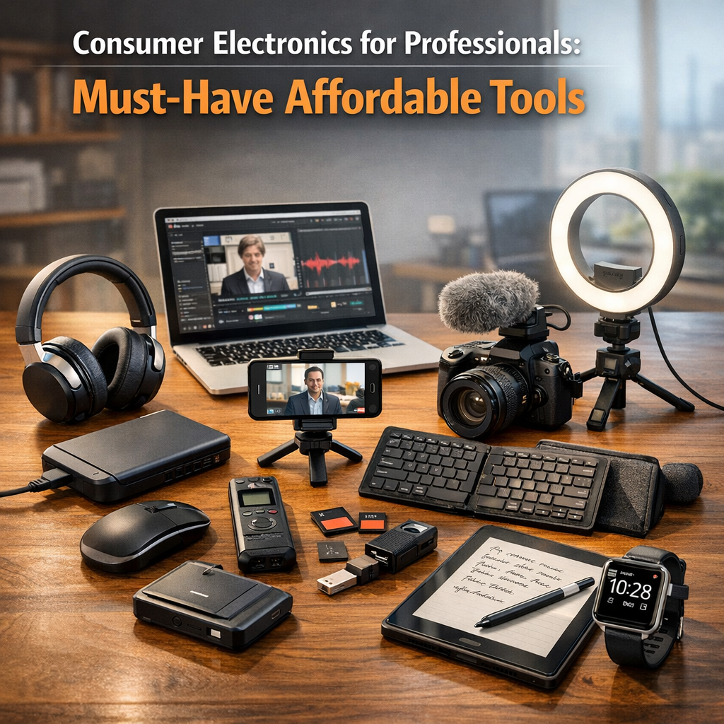 Illustration of Consumer Electronics for Professionals: Must-Have Affordable Tools