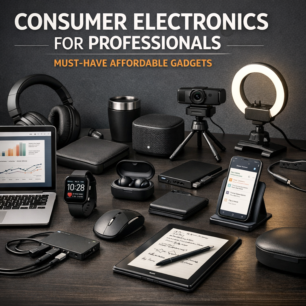Illustration of Consumer Electronics for Professionals: Must-Have Affordable Gadgets