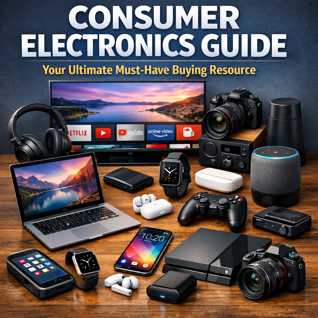Illustration of Consumer Electronics Guide: Your Ultimate Must-Have Buying Resource