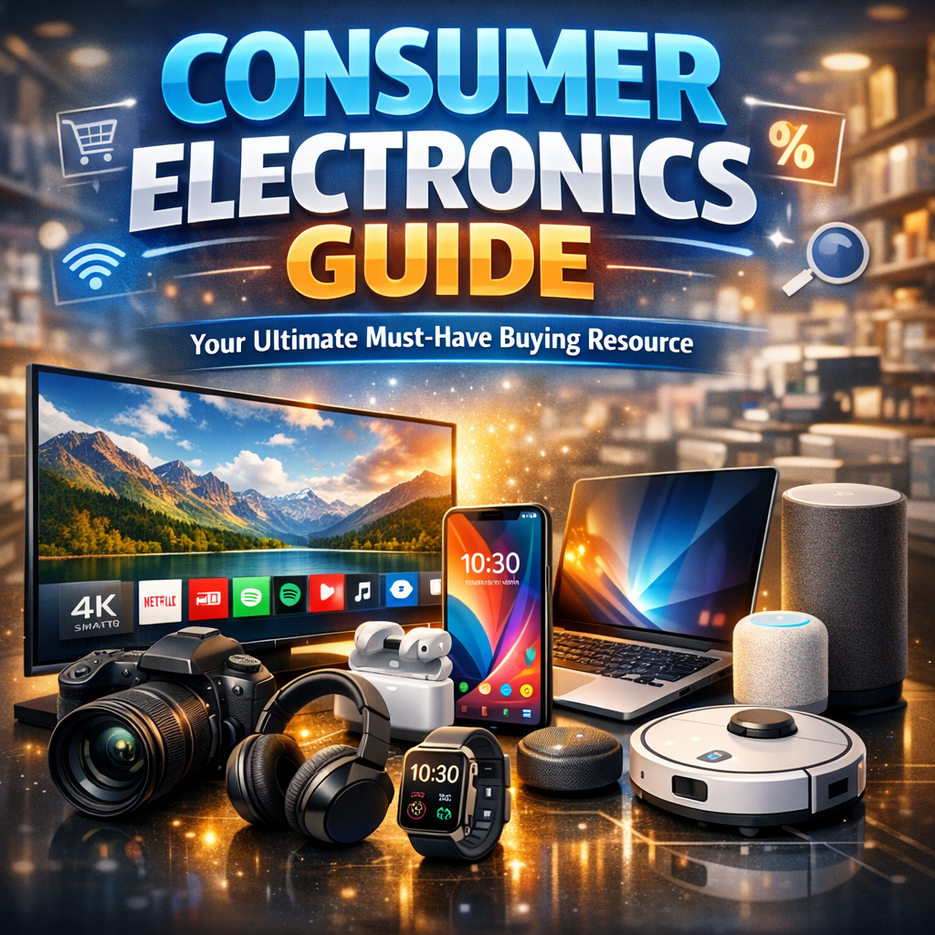 Illustration of Consumer Electronics Guide: Your Ultimate Must-Have Buying Resource