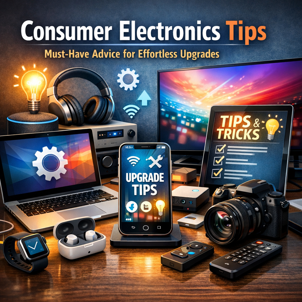 Illustration of Consumer Electronics Tips: Must-Have Advice for Effortless Upgrades