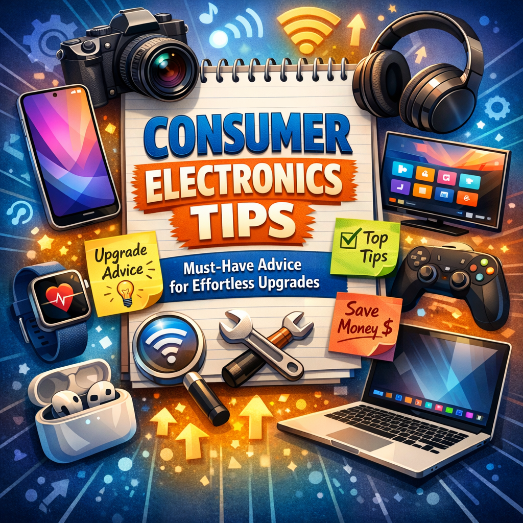 Illustration of Consumer Electronics Tips: Must-Have Advice for Effortless Upgrades