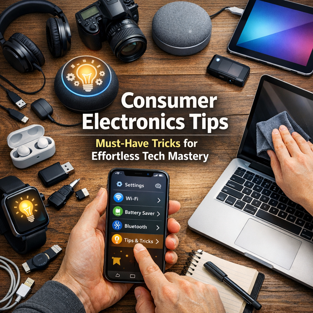 Illustration of Consumer Electronics Tips: Must-Have Tricks for Effortless Tech Mastery