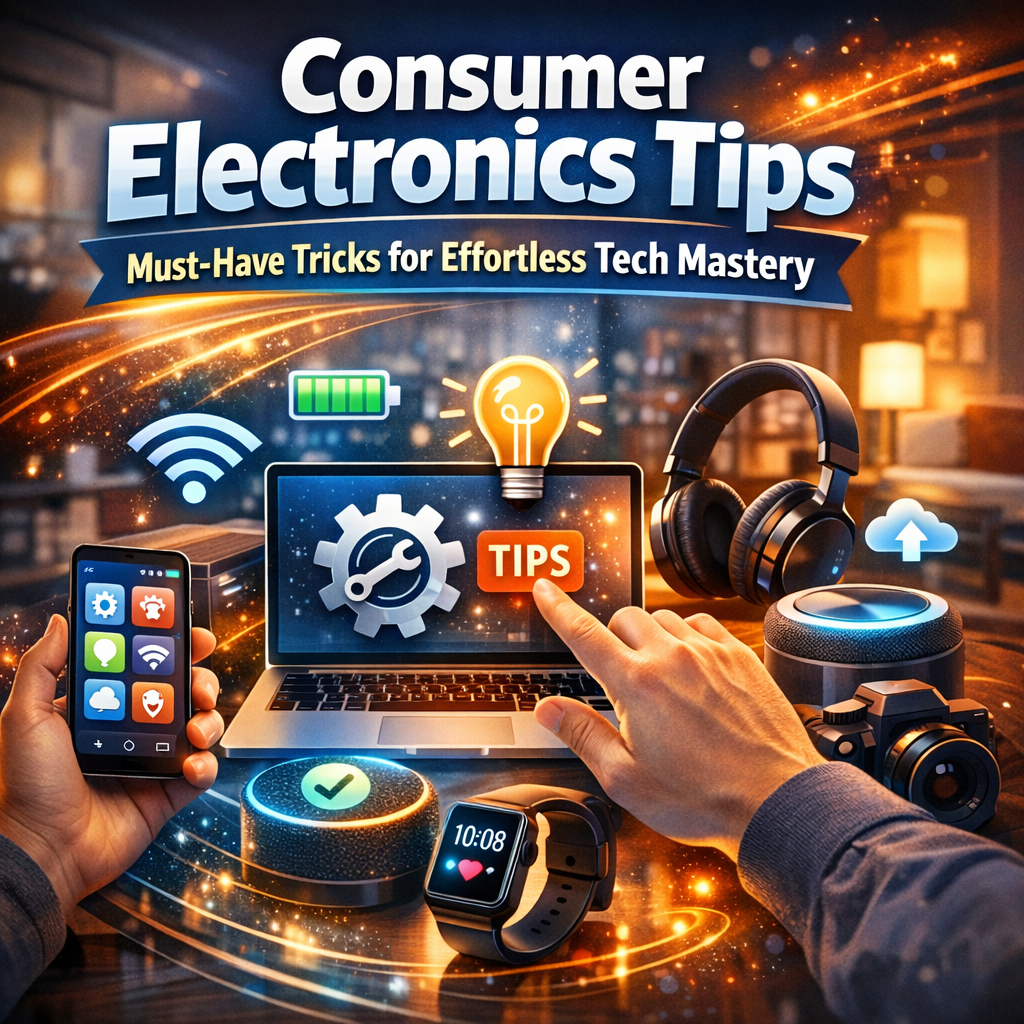 Illustration of Consumer Electronics Tips: Must-Have Tricks for Effortless Tech Mastery