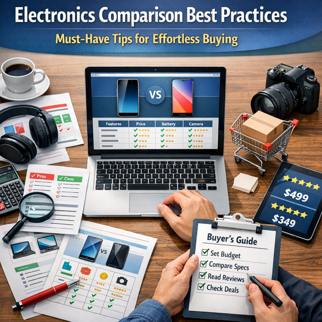 Illustration of Electronics Comparison Best Practices: Must-Have Tips for Effortless Buying