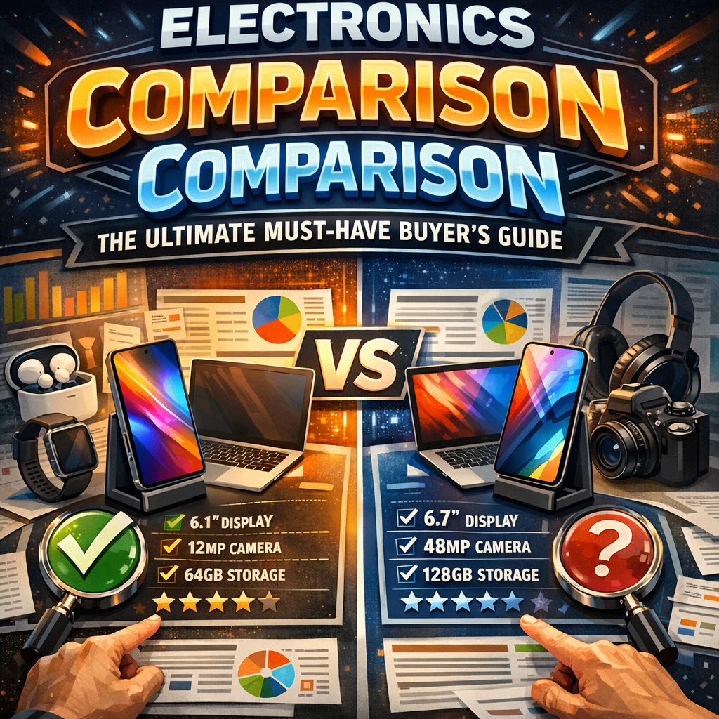 Illustration of Electronics Comparison Comparison: The Ultimate Must-Have Buyer’s Guide