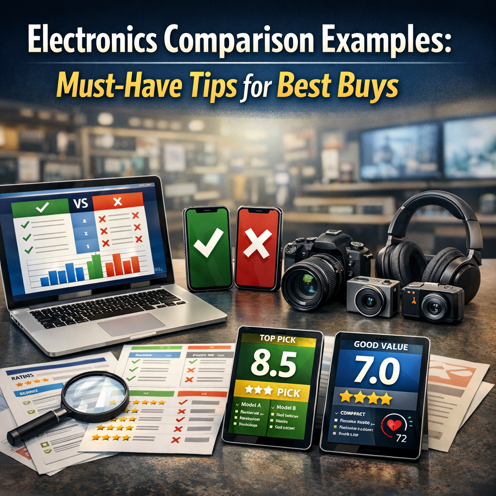 Illustration of Electronics Comparison Examples: Must-Have Tips for Best Buys
