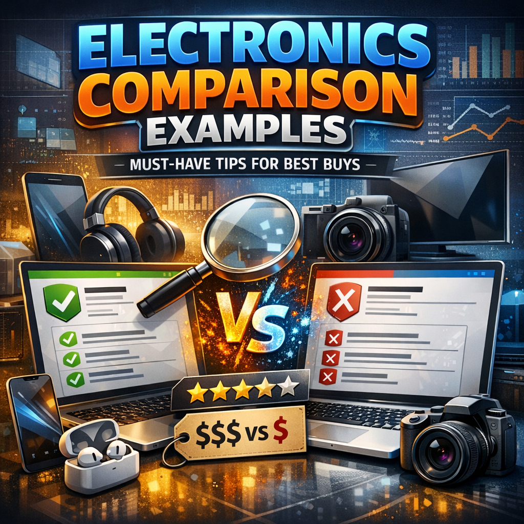 Illustration of Electronics Comparison Examples: Must-Have Tips for Best Buys