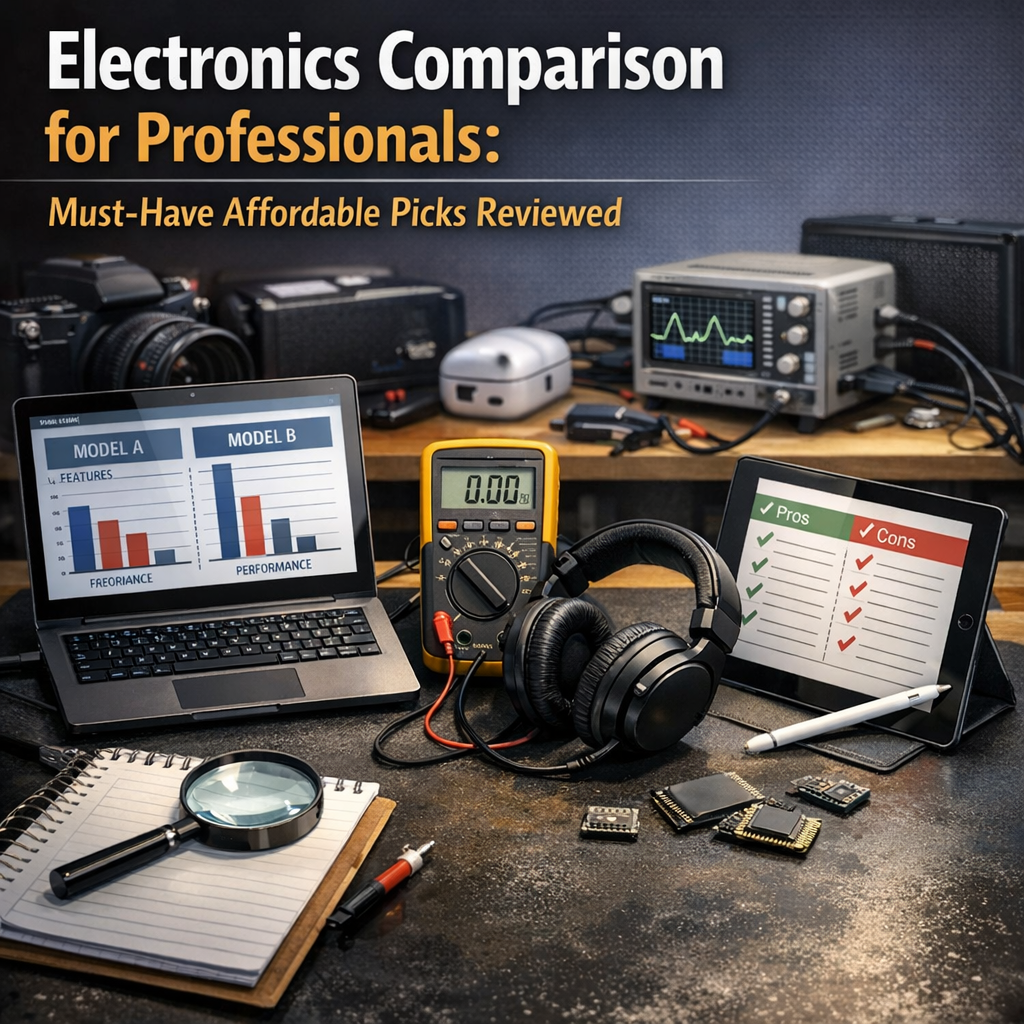 Illustration of Electronics Comparison for Professionals: Must-Have Affordable Picks Reviewed