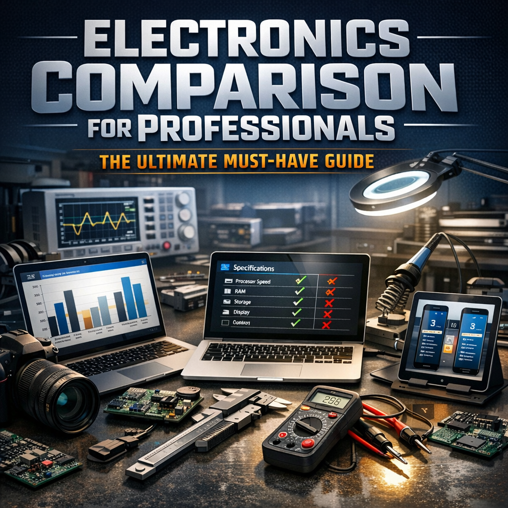 Illustration of Electronics Comparison for Professionals: The Ultimate Must-Have Guide