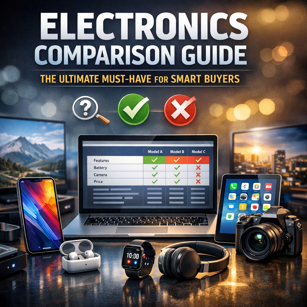 Illustration of Electronics Comparison Guide: The Ultimate Must-Have for Smart Buyers