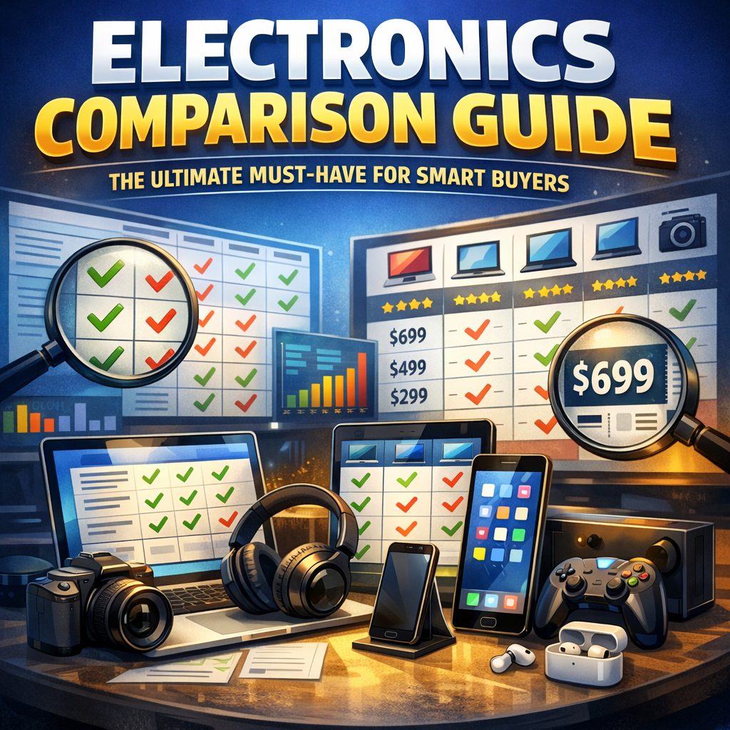 Illustration of Electronics Comparison Guide: The Ultimate Must-Have for Smart Buyers