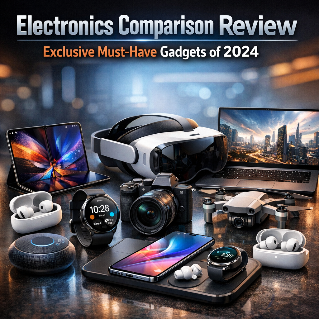 Illustration of Electronics Comparison Review: Exclusive Must-Have Gadgets of 2024