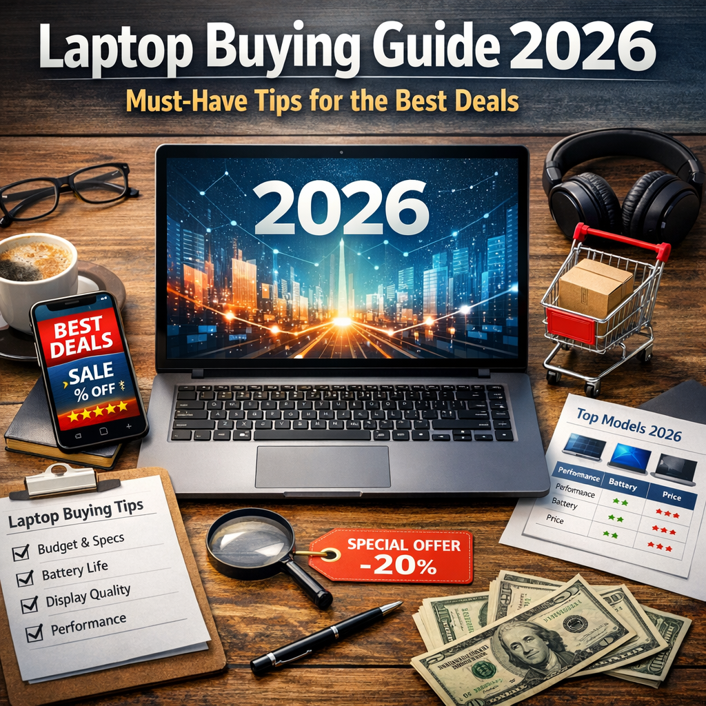 Illustration of Laptop Buying Guide 2026: Must-Have Tips for the Best Deals