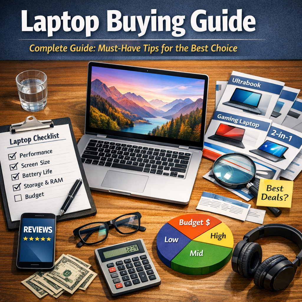Illustration of Laptop Buying Guide Complete Guide: Must-Have Tips for the Best Choice