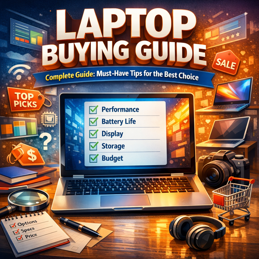 Illustration of Laptop Buying Guide Complete Guide: Must-Have Tips for the Best Choice