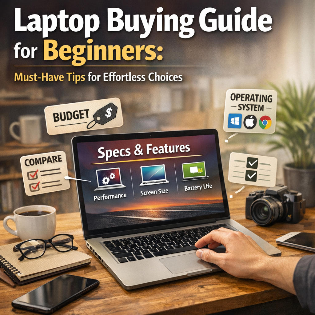 Illustration of Laptop Buying Guide for Beginners: Must-Have Tips for Effortless Choices