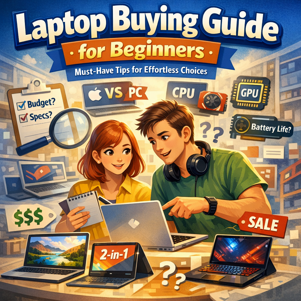 Illustration of Laptop Buying Guide for Beginners: Must-Have Tips for Effortless Choices