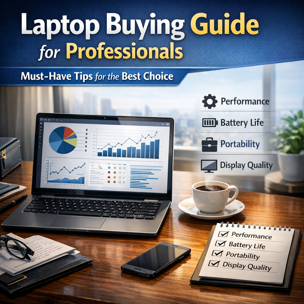 Illustration of Laptop Buying Guide for Professionals: Must-Have Tips for the Best Choice