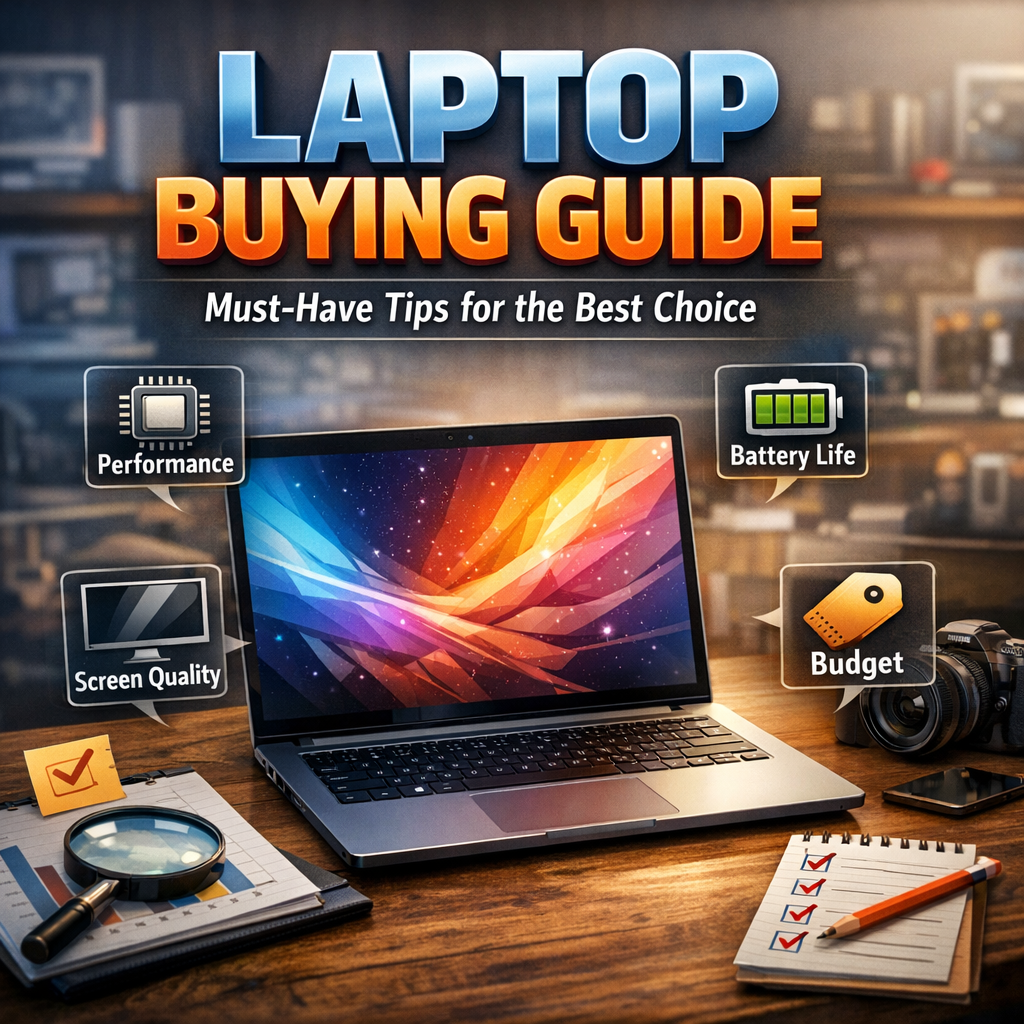 Illustration of Laptop Buying Guide Guide: Must-Have Tips for the Best Choice