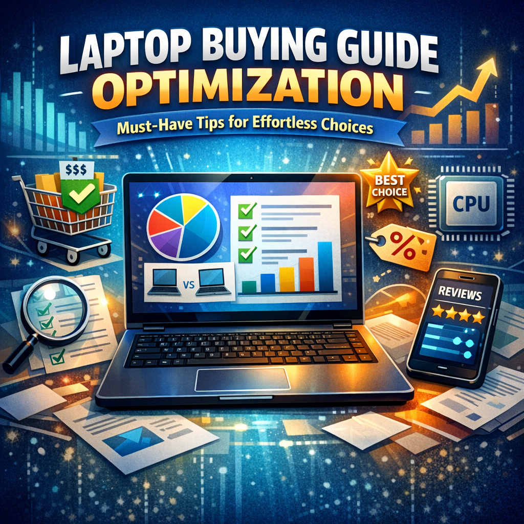Illustration of Laptop Buying Guide Optimization: Must-Have Tips for Effortless Choices