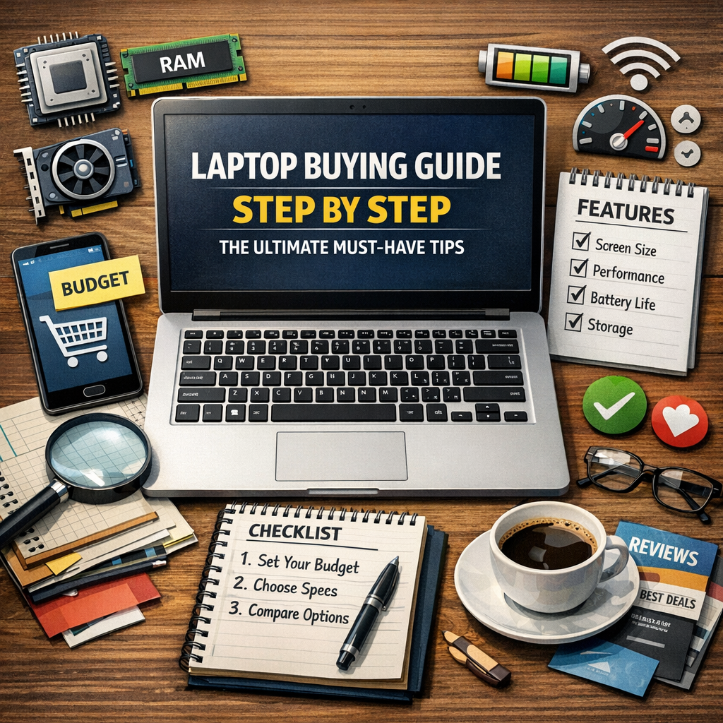 Illustration of Laptop Buying Guide Step by Step: The Ultimate Must-Have Tips
