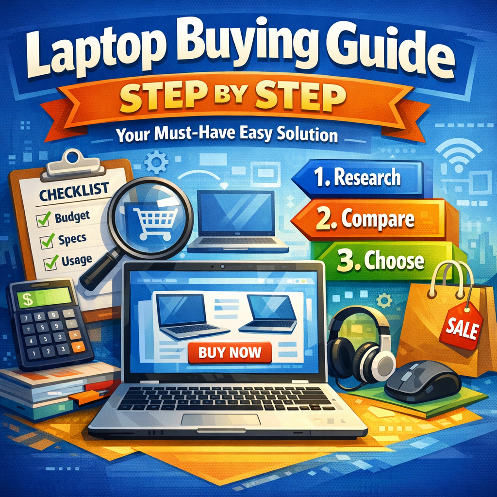 Illustration of Laptop Buying Guide Step by Step: Your Must-Have Easy Solution