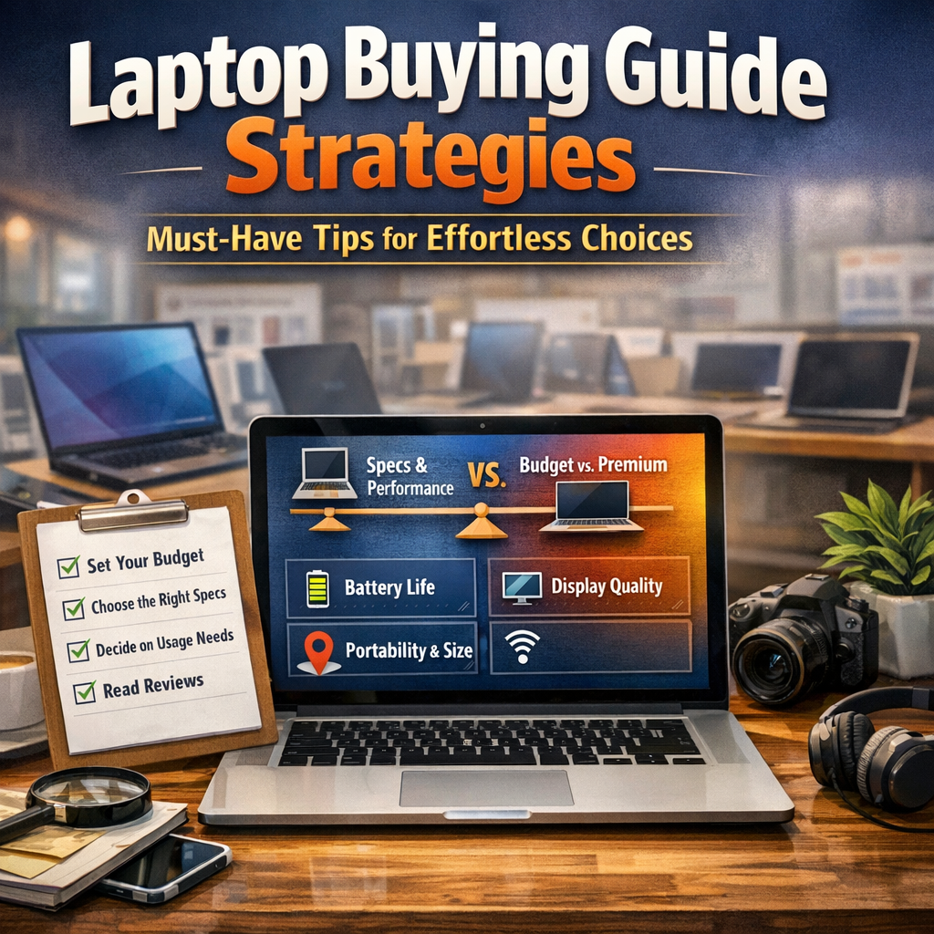 Illustration of Laptop Buying Guide Strategies: Must-Have Tips for Effortless Choices