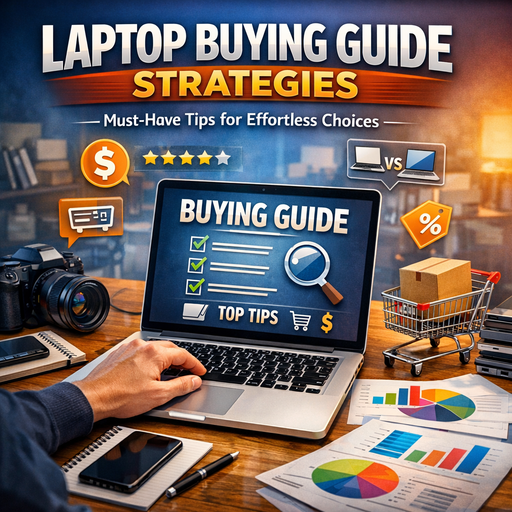Illustration of Laptop Buying Guide Strategies: Must-Have Tips for Effortless Choices