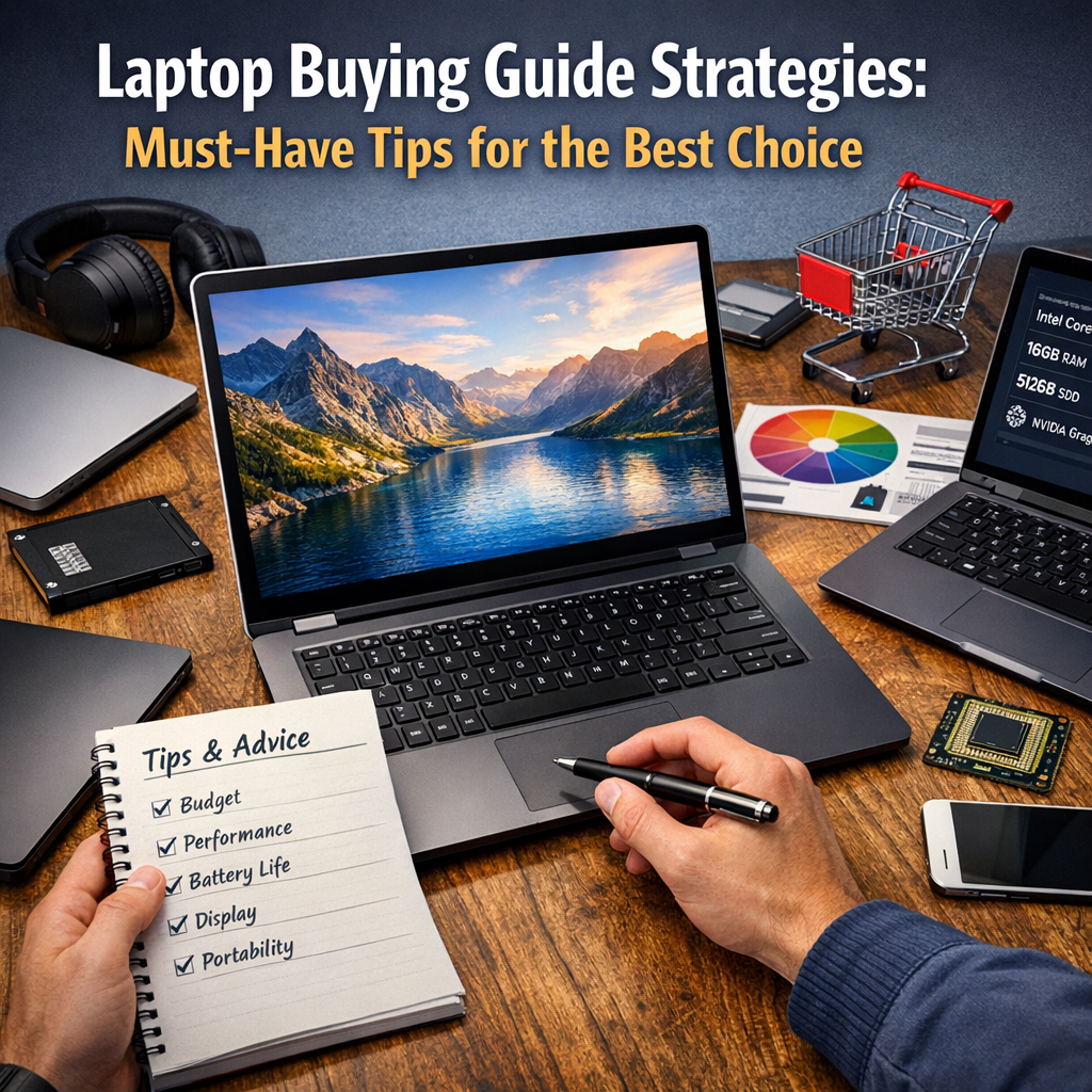 Illustration of Laptop Buying Guide Strategies: Must-Have Tips for the Best Choice