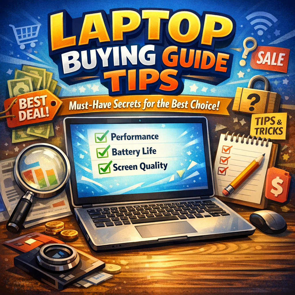 Illustration of Laptop Buying Guide Tips: Must-Have Secrets for the Best Choice