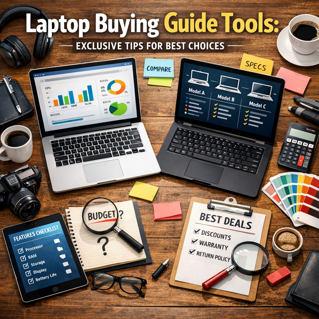 Illustration of Laptop Buying Guide Tools: Exclusive Tips for Best Choices