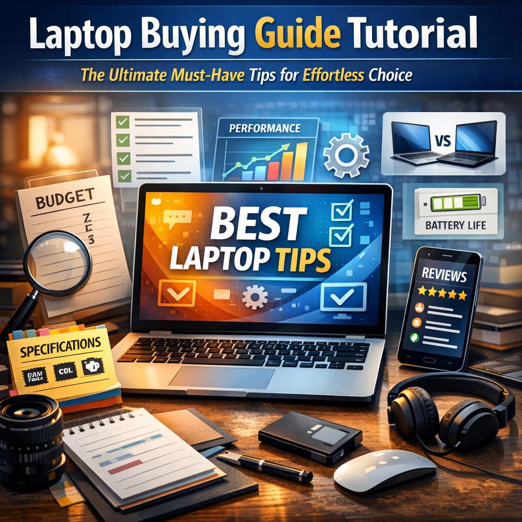 Illustration of Laptop Buying Guide Tutorial: The Ultimate Must-Have Tips for Effortless Choice