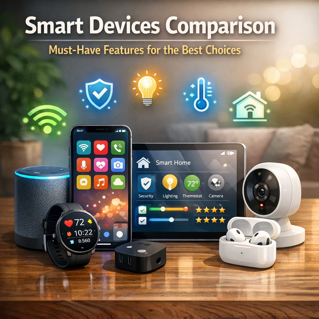 Illustration of Smart Devices Comparison: Must-Have Features for the Best Choices
