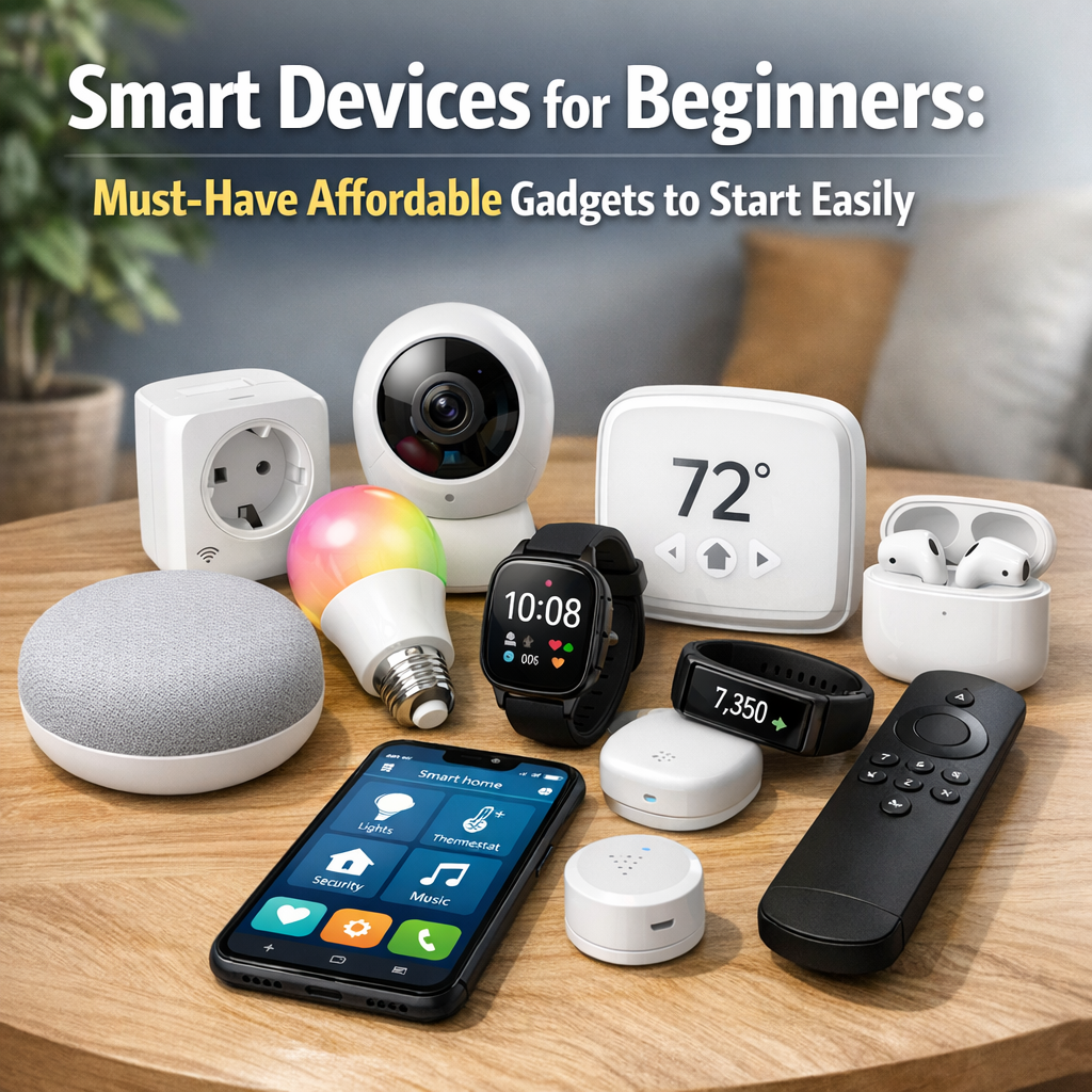 Illustration of Smart Devices for Beginners: Must-Have Affordable Gadgets to Start Easily