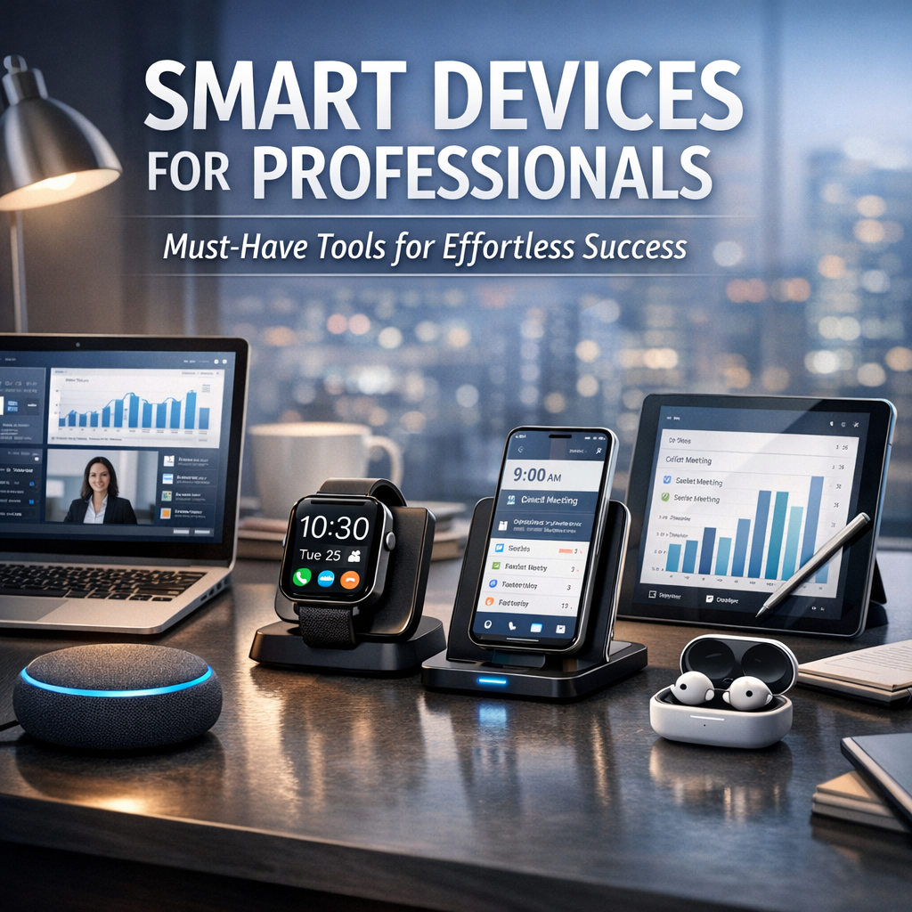 Illustration of Smart Devices for Professionals: Must-Have Tools for Effortless Success