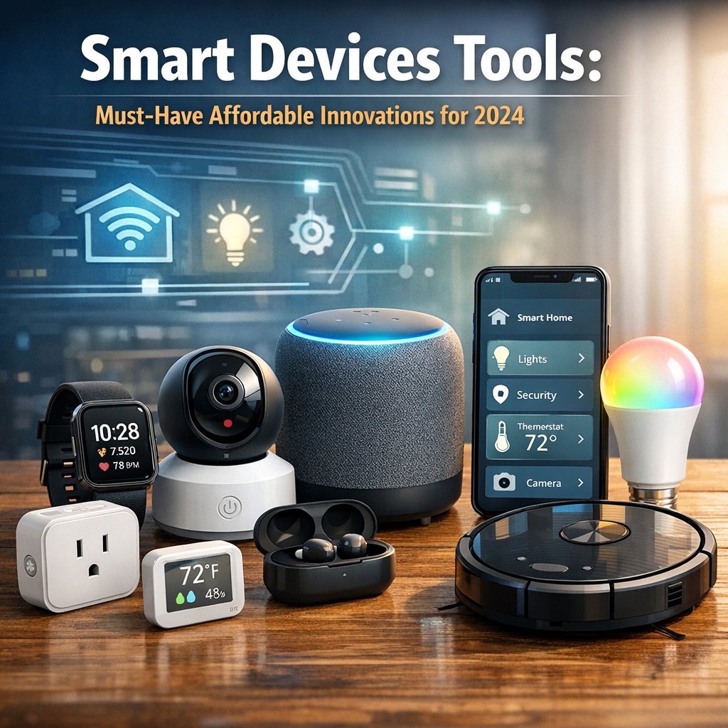 Illustration of Smart Devices Tools: Must-Have Affordable Innovations for 2024