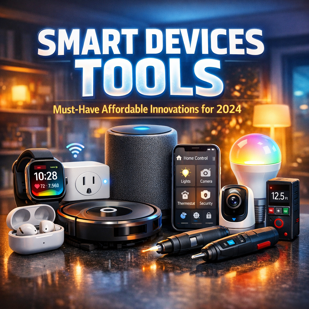 Illustration of Smart Devices Tools: Must-Have Affordable Innovations for 2024