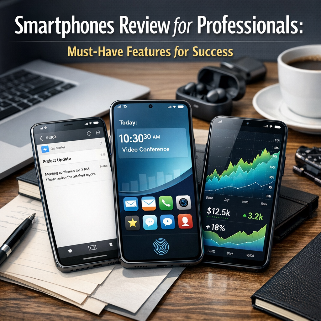 Illustration of Smartphones Review for Professionals: Must-Have Features for Success