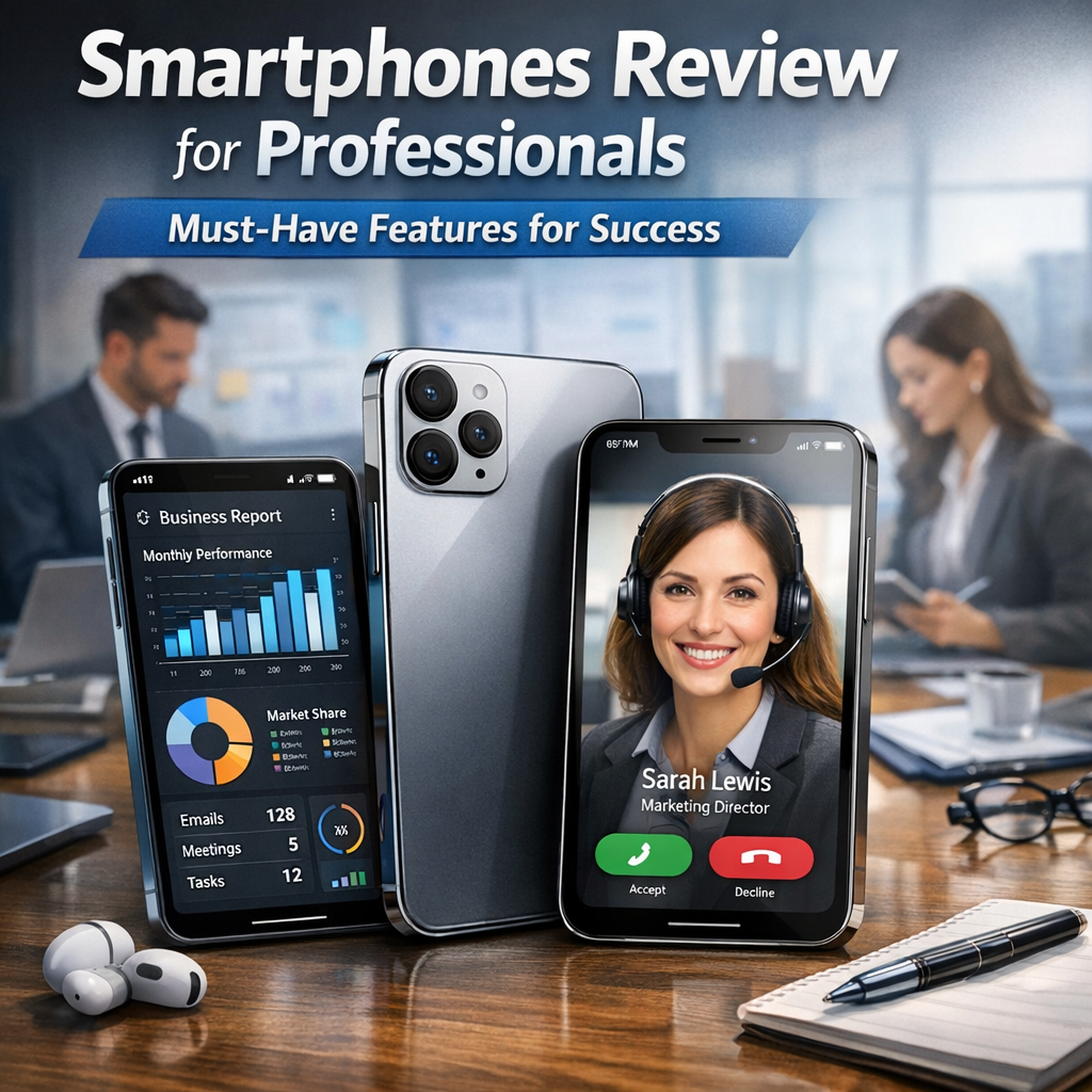 Illustration of Smartphones Review for Professionals: Must-Have Features for Success