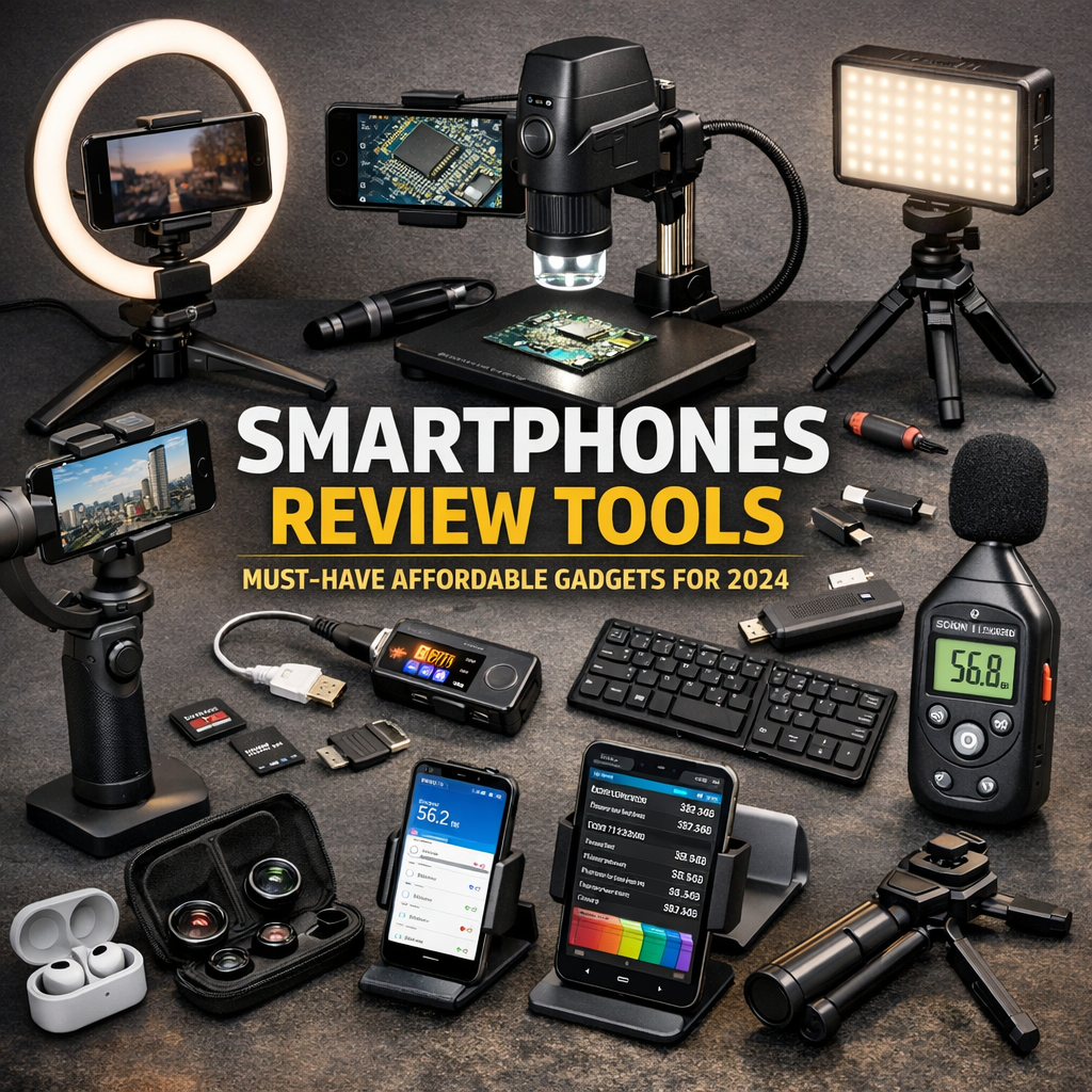 Illustration of Smartphones Review Tools: Must-Have Affordable Gadgets for 2024