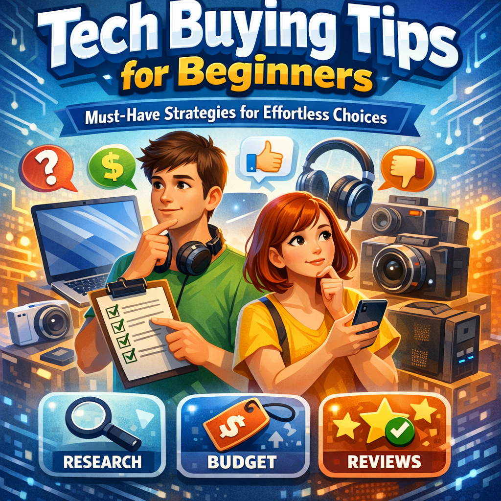 Illustration of Tech Buying Tips for Beginners: Must-Have Strategies for Effortless Choices