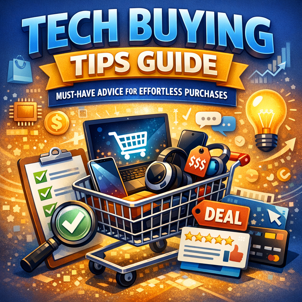 Illustration of Tech Buying Tips Guide: Must-Have Advice for Effortless Purchases
