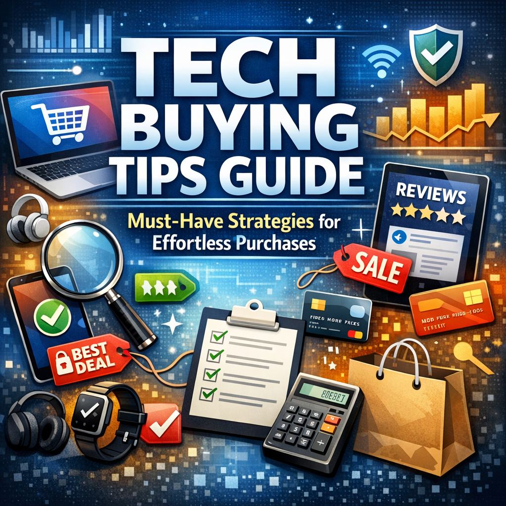 Illustration of Tech Buying Tips Guide: Must-Have Strategies for Effortless Purchases
