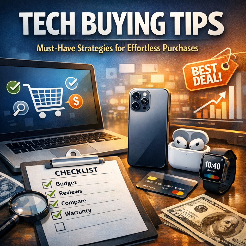 Illustration of Tech Buying Tips Tips: Must-Have Strategies for Effortless Purchases